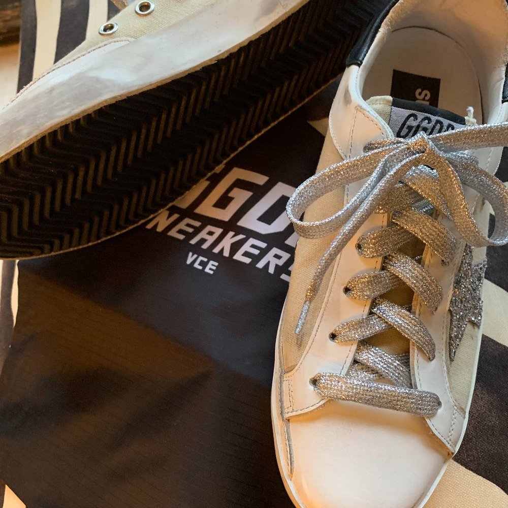 GOLDEN GOOSE SUPERSTAR SNEAKERS W/ METALLIC LACES - Picture 3 of 3